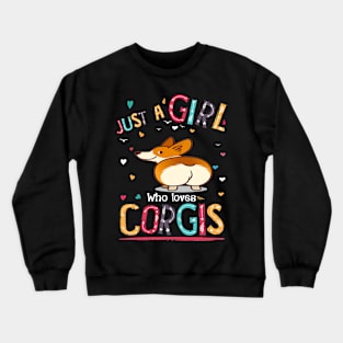 Just A Girl Who Loves Corgi (82) Crewneck Sweatshirt